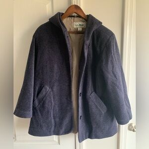 L.L. Bean Navy Wool Blend Jacket